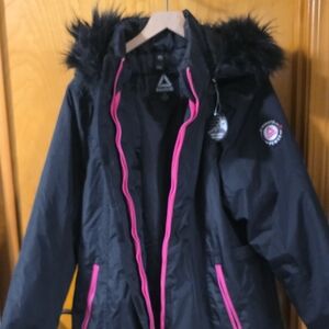 Reebok Black and Pink Ski Jacket